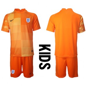 England Goalkeeper Replica Away Stadium Kit for Kids World Cup 2022 Short Sleeve (+ pants)